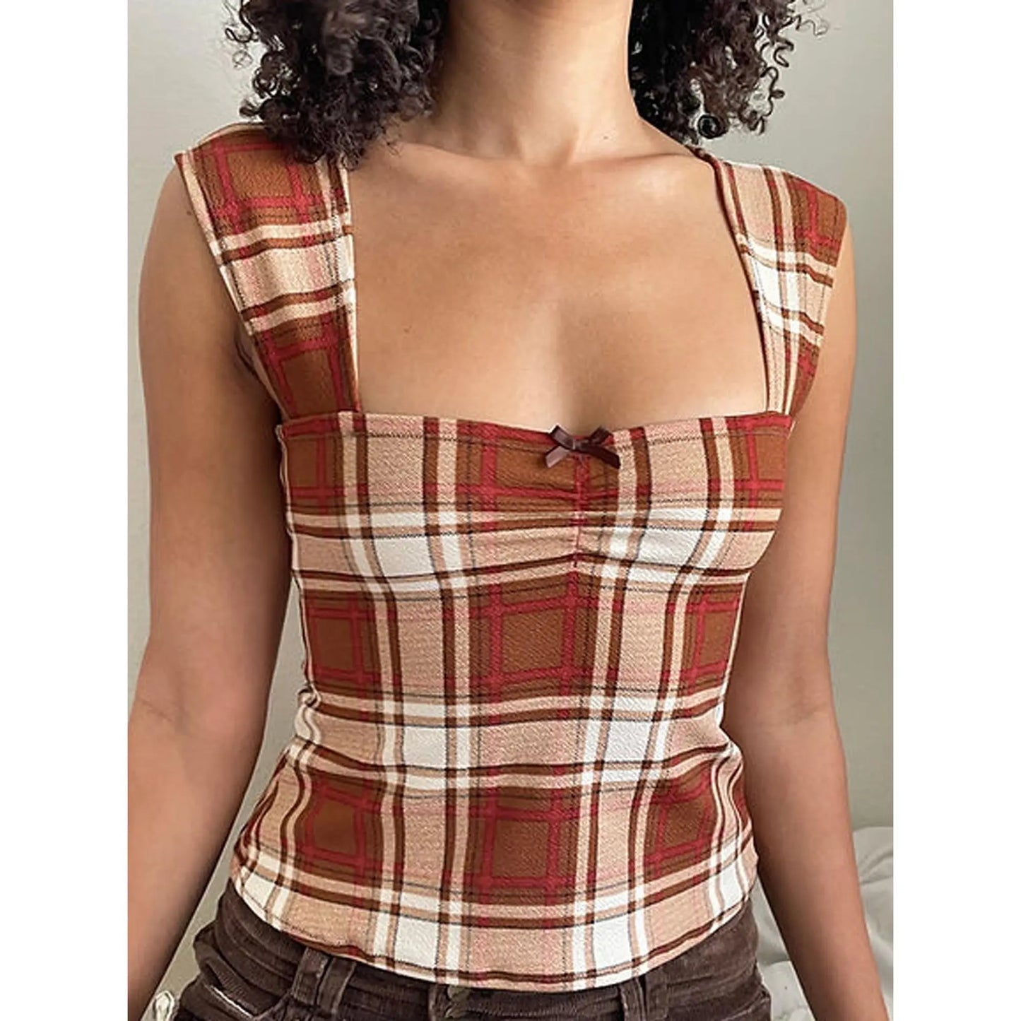 Women Y2K Polka Dot Tank Top Vintage Patchwork Cami Crop Top Crop Tops Y2K Cute Tops for Women Summer Tops Night Out Tops Summer Party Club Vest 00S Retro Shirt Women Clubbing Clothes 2000S Cute Clothes